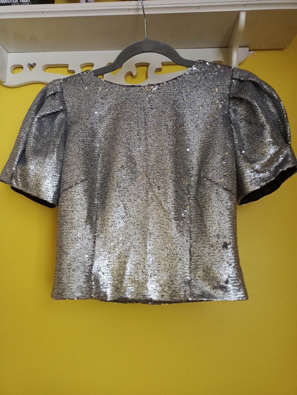 Sliver Size 2 Sequin Antonio Melani Blouse